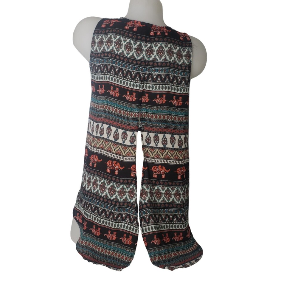 PINK ROSE India Print Tank Top with Slit Back Size Medium - Picture 2 of 8